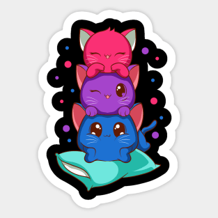 Bisexual Flag Color Kittens Funny Pride Gift product Sticker